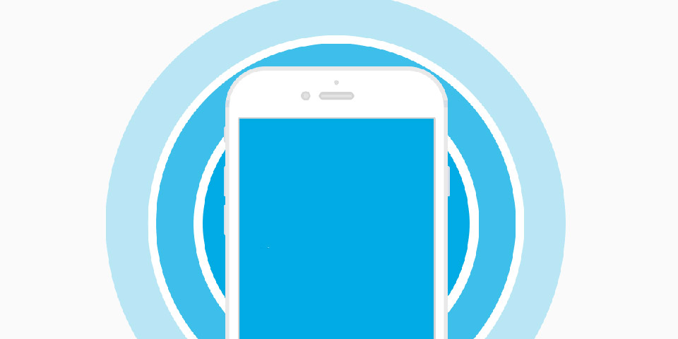 Mobile UI prototype, an iPhone broadcasting live signal, representing on-device prototyping.